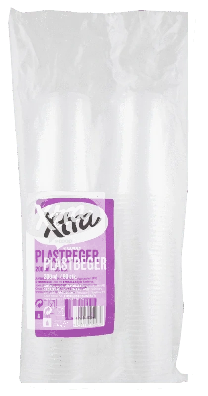 X-tra Plastbeger 230ml 80stk