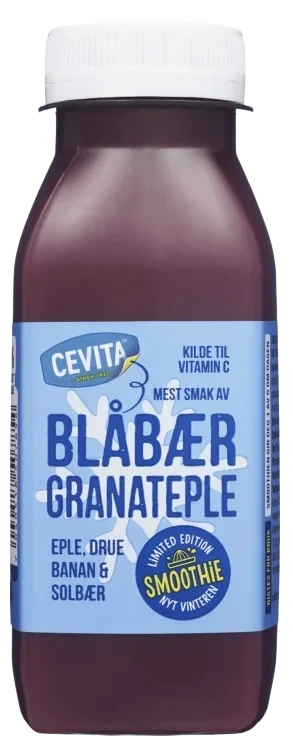 Blåbær og Granateple Smoothie 250ml Cevita