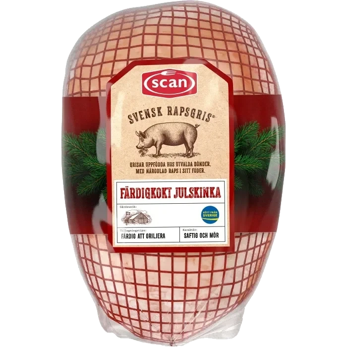 Julskinka Färsk Rapsgris Färdigkokt ca 1,95kg Scan