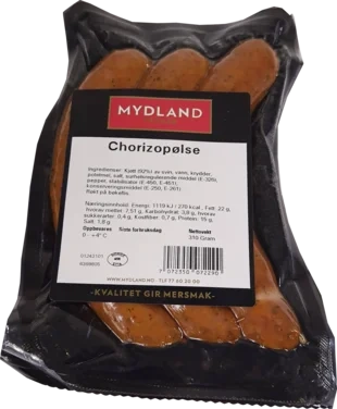 Chorizopølse 310g Mydland