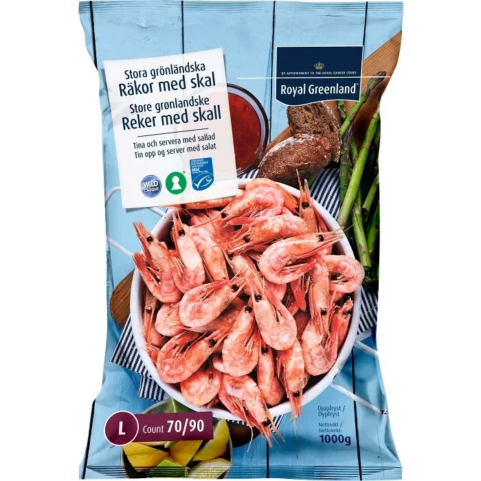 Reker m/Skall 70/90 500 g