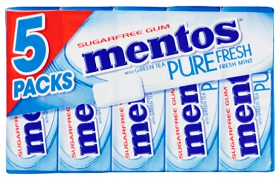Mentos Pure Fresh 5pk 66g