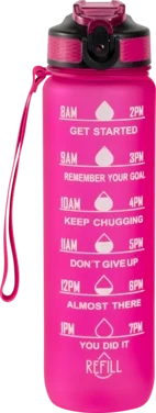Drikkeflaske Pink 1000ml Hollywood Motivational Bottle