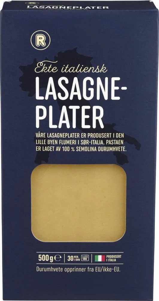 LASAGNEPLATER 500G R
