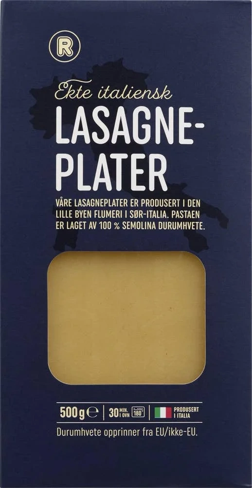LASAGNEPLATER 500G R