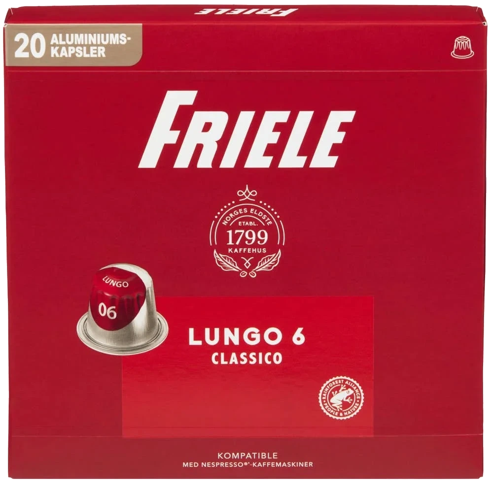 Lungo 6 Kapsler, 20 stk