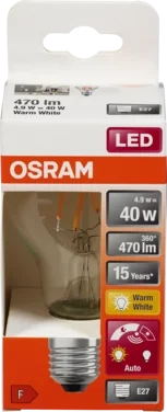 Lyspære Led Dagslys Sensor Cl A 40 E27 Osram