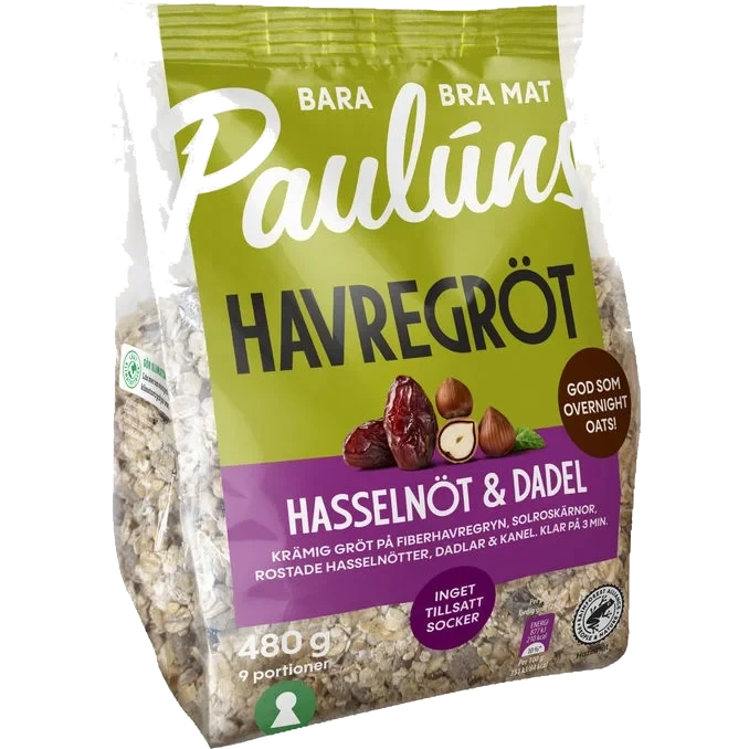 Havregröt Hasselnöt & Dadel