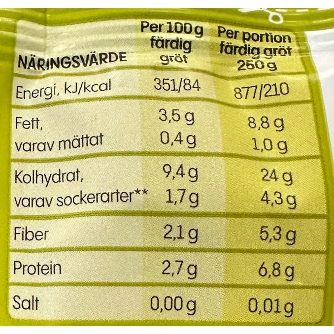Havregröt Hasselnöt & Dadel