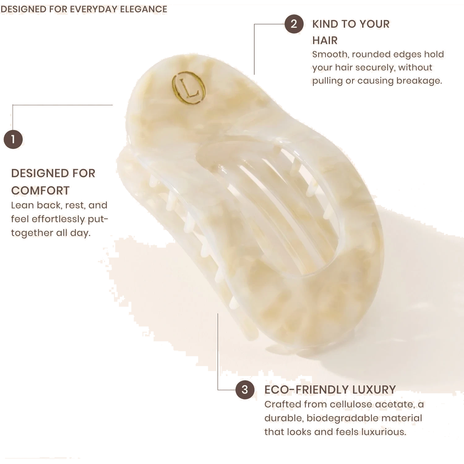 Lenoites Eco-Friendly Flat Hair Clip