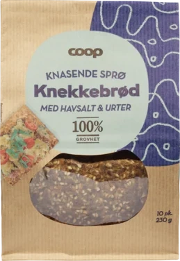 Coop Knekkebrød med Gresskar Urter og Havsalt 230g