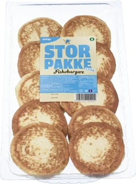 Fiskeburger Stor Pakke 1,2kg Coop