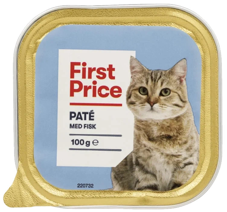 Våtfor til Katt Pate m/Fisk 100g First Price