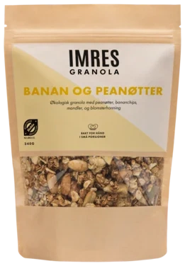 Banan og Peanøtter 340g Imres Granola