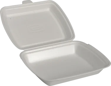 Varmmatboks Abena Gastro 24x20x7cm Hvit Xps 1-roms med Hengslet Lokk