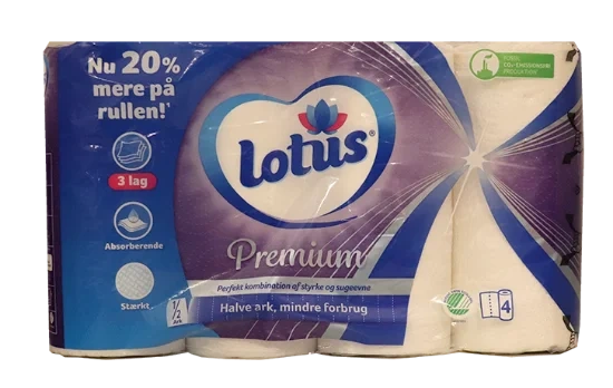 Lotus Premium Kjøkkenpapir 4pk