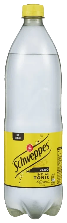 Tonic Water Zero 1l flaske Schweppes