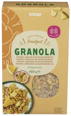 Granola, Orange, Passion & Mango