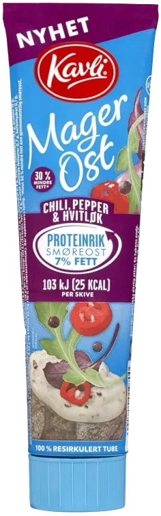 Magerost Chili Pepper&Hvitløk 175g Tube Kavli