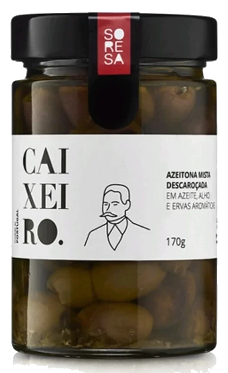 Oliven m/Hvitløk 170g Caixeiro