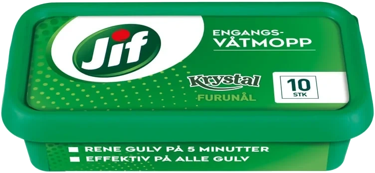 Jif Engangsvåtmopp Krystal Furunål 10stk