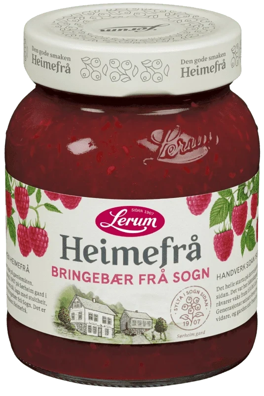 Bringebærsyltetøy Heimefrå 380g Lerum