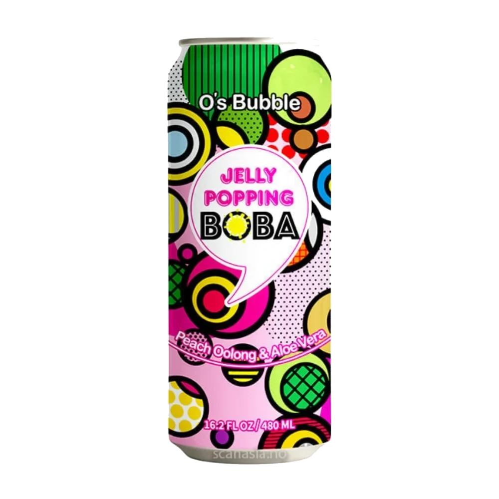 O's bubble tea - o's boba peach & aloe vera