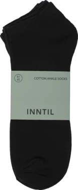 Ankle Socks, 3 Pairs, Black, 41-45