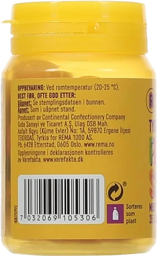 Tyggegummi med fruktgummi