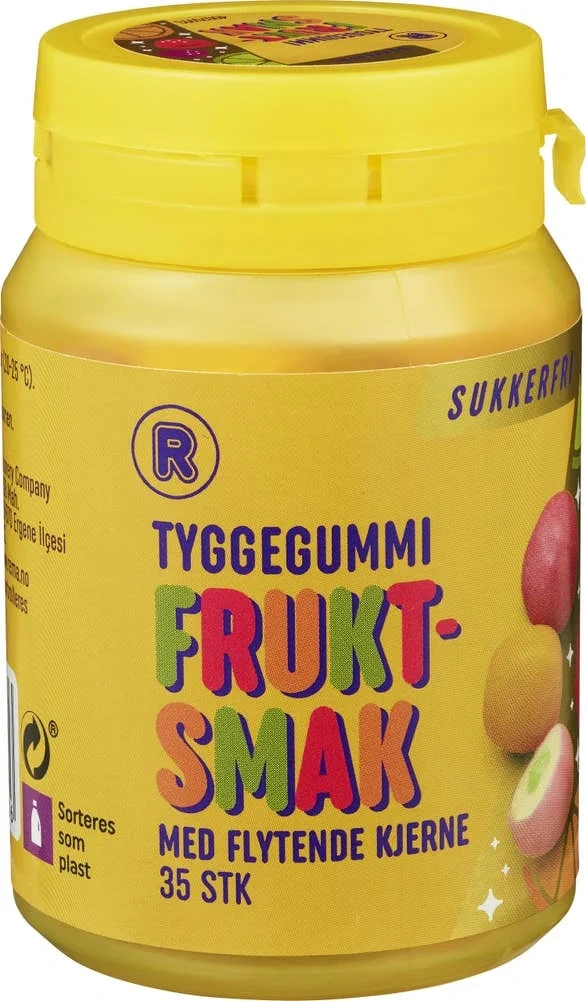 Tyggegummi med fruktgummi
