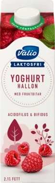 Laktosefri Yoghurt Bringebær 1000g