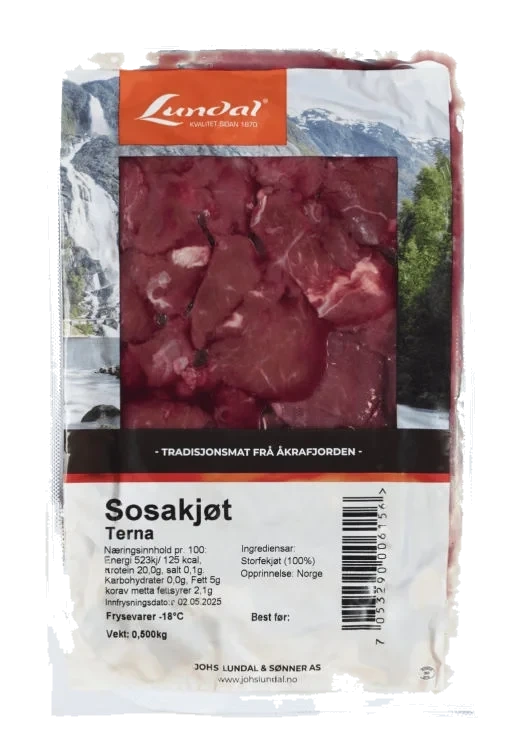 Sosekjøtt Ternet 500g Lundal