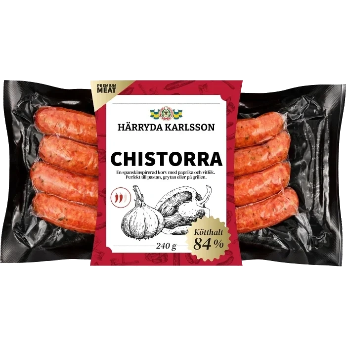 Kryddkorv Chistorra 84% Kötthalt 240g Härryda Karlsson