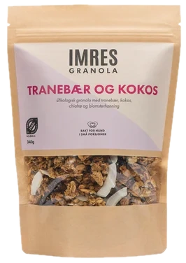 Imres Granola Tranebær og Kokosgranola 340g