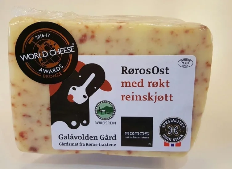 Rørosost m/Røkt Reinsdyr Galåvolden