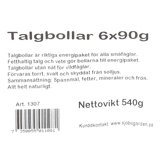 Talgbollar 6-pack