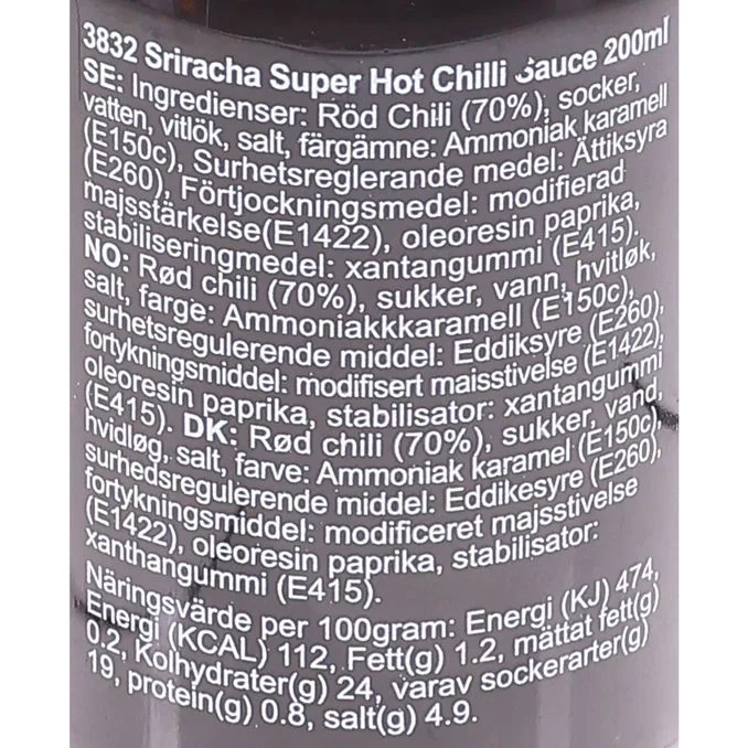 Sriracha Chilisås Super Hot