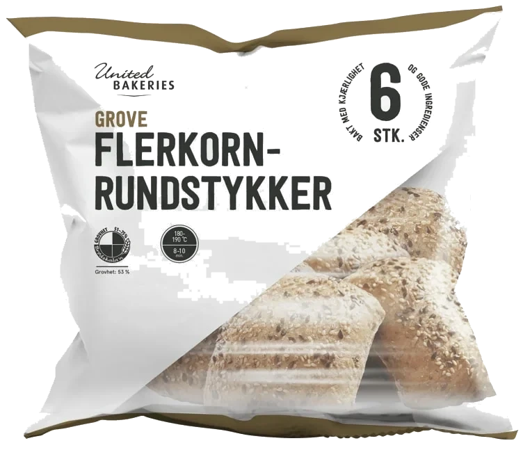 Grove Flerkornsrundstykker 6pk - Fk