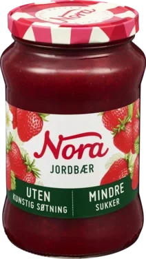 Stabburet Jordbær Mindre Sukker 530g