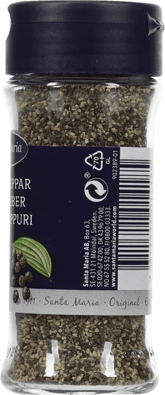 Sort Pepper Grovmalt 34g Santa Maria