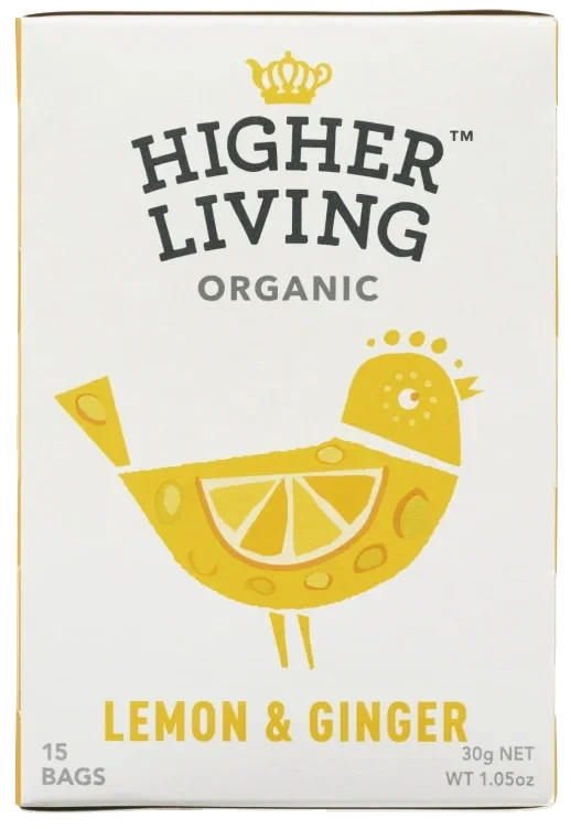 Lemon Ginger Te Økologisk 15pos Higher Living