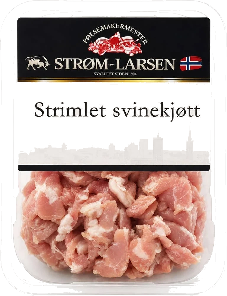 Svinekjøtt strimlet