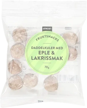 Street Daddelkuler Eple og Lakris 70g