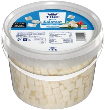 Kybos Naturell Salatost i Lake 2.5kg Tine