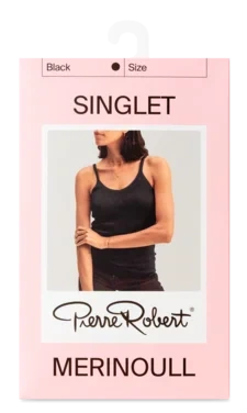 Wool Singlet Jet Black Xl Pierre Robert