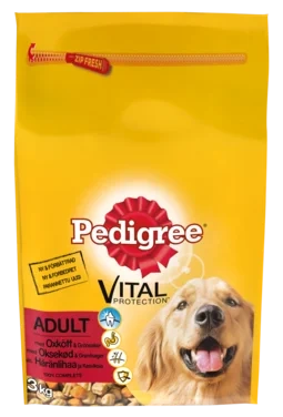 Pedigree® Adult Oksekjøtt Tørrför 3kg