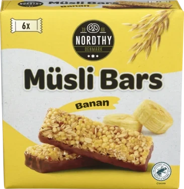 Nordthy Müsli Bars Banan 6-pack (gul) 150g
