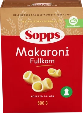 Sopps Makaroni Fullkorn 500g