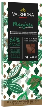 Mørk Sjokolade 64% Manjari 70g Valrhona