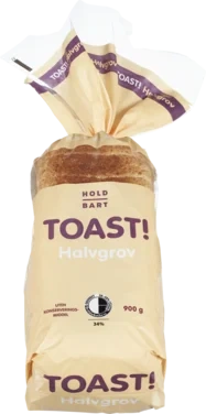 Toast Halvgrov 900g Mesterbakeren